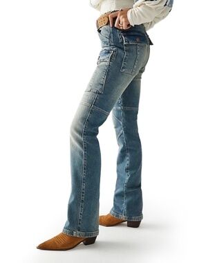 Free People We The Free Dream Maker Denim Jeans Mid Rise Boot Cut / 25